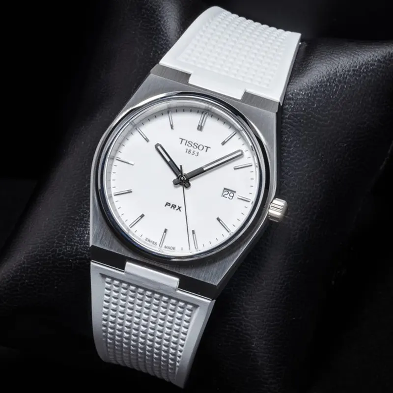 Tissot PRX Swiss Quartz White Dial & Strap Men's Watch- T137.410.17.011.00